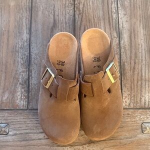 papillio birkenstocks fanny buckle  suede clog